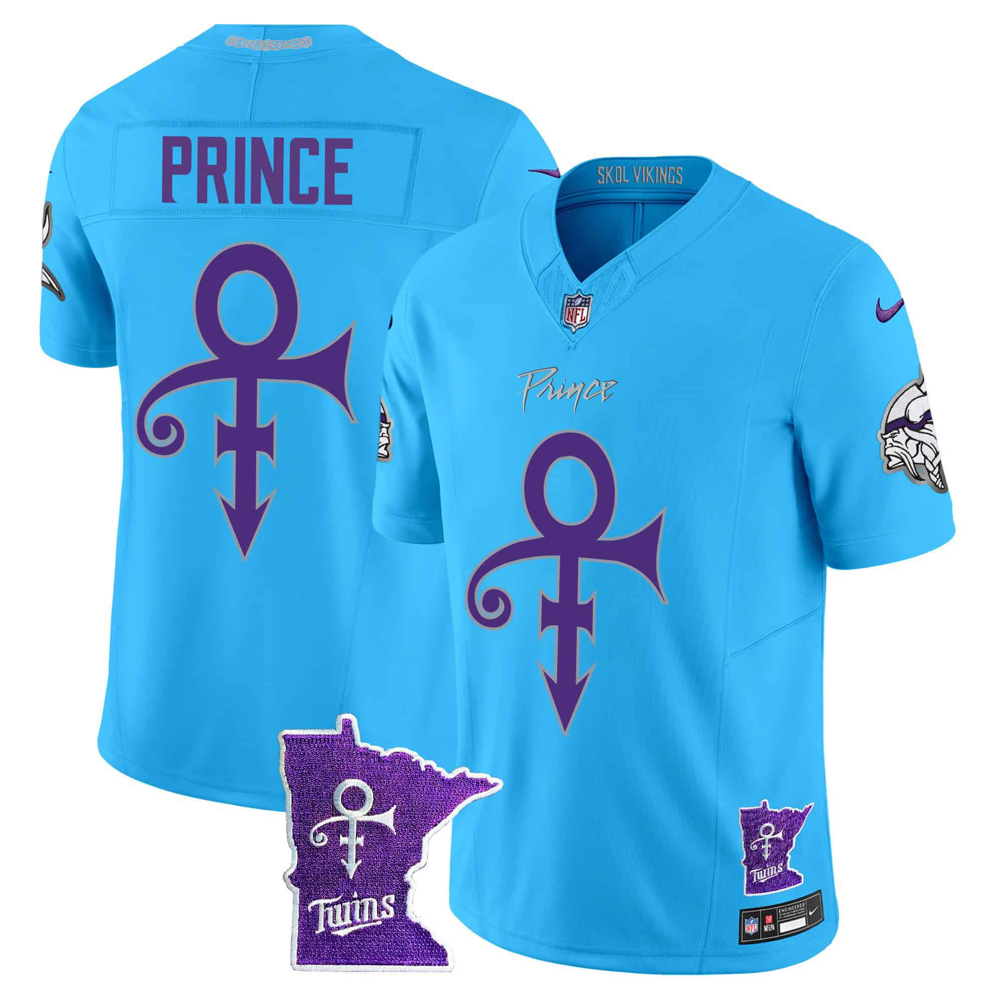 Men Minnesota Vikings Blank Light Blue 2024 Nike Prince Vapor Limited NFL Jersey->indianapolis colts->NFL Jersey